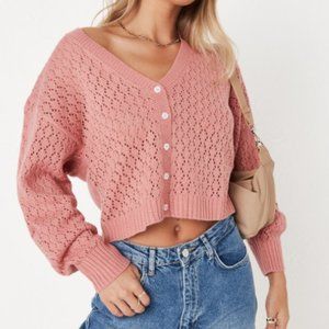 Missguided Fluffy pointelle cardigan